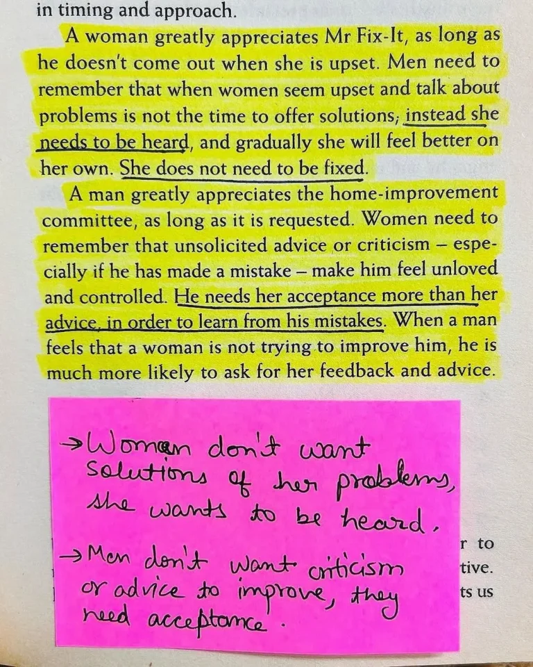 men Are From Mars and Women Are From Venus Book quotes (9)